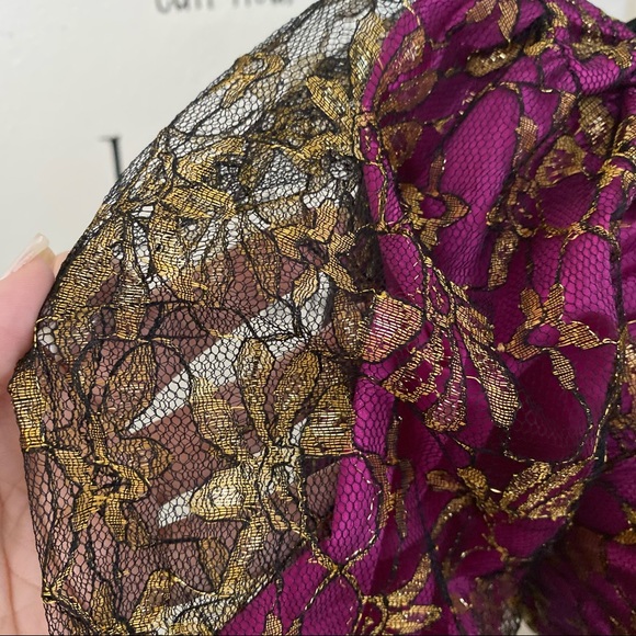 Boho gypsy lace renaissance crop top bell sleeve - Picture 11 of 12